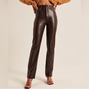 Abercrombie & Fitch Chocolate Faux Leather Pants